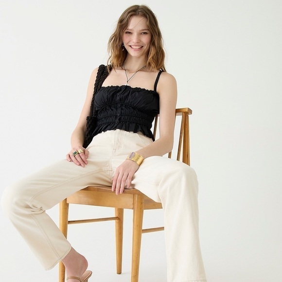 J. Crew Women’s Size 31 Jeans High-rise 90s classic straight-fit in Ecru - Picture 3 of 15